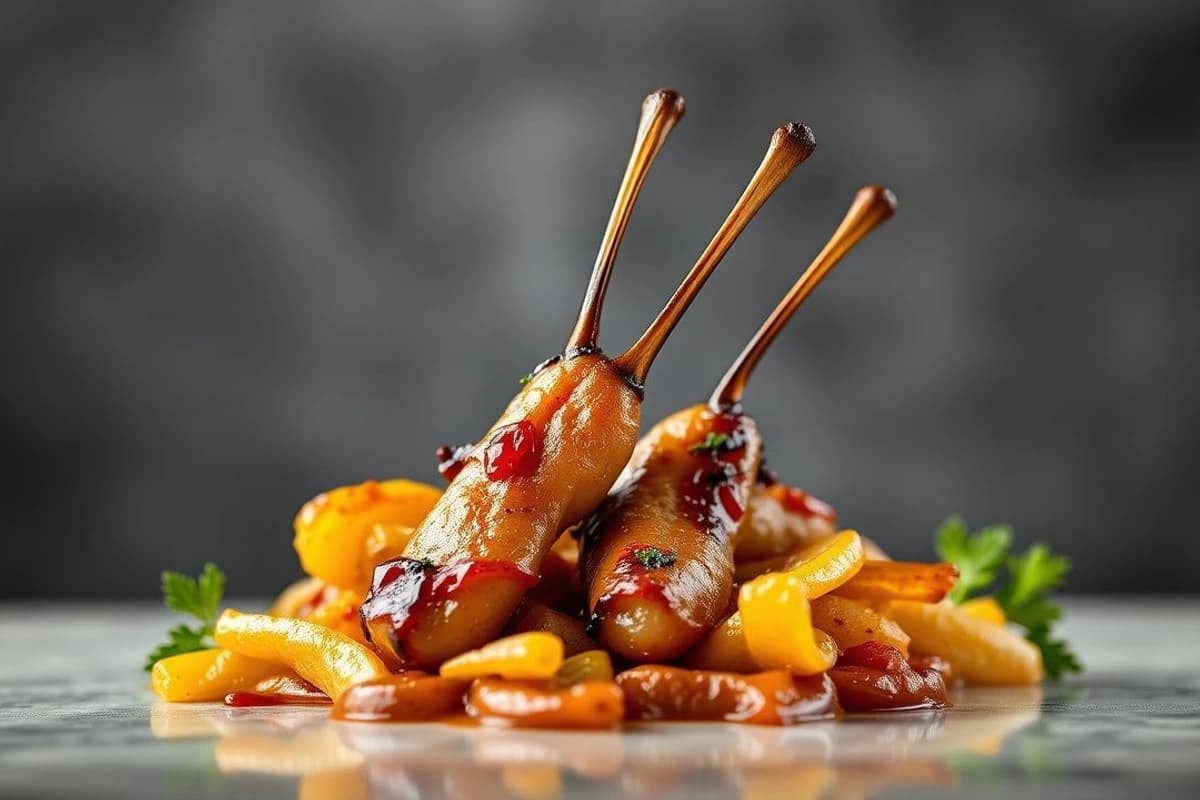 Anticuchos de Ternera con Ají Amarillo y Cebolla Caramelizada