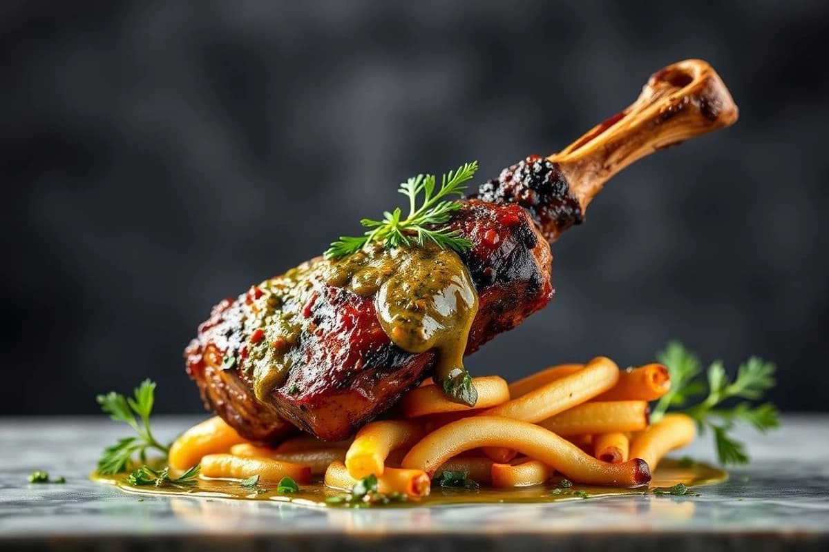 Asado de Ternera al Horno con Chimichurri de Ajo y Tomillo