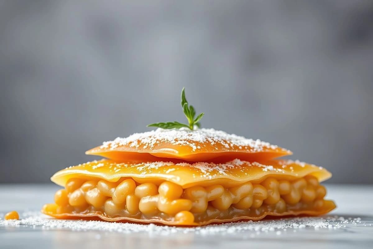 Baklava de Garbanzos con Almíbar de Vainilla y Canela
