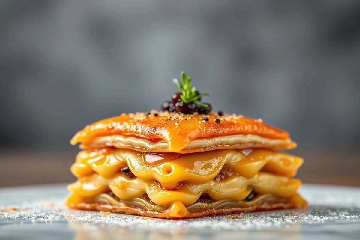 Baklava de huevo: un pastel de horno con capas de huevo, cebolla caramelizada y aceitunas negras