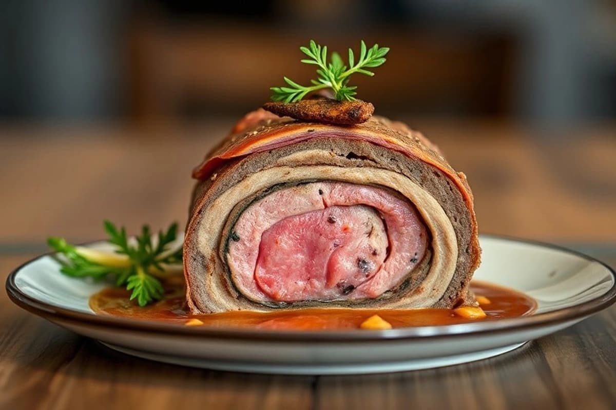 Buey Wellington de Ternera con Champiñones y Jamón Ibérico