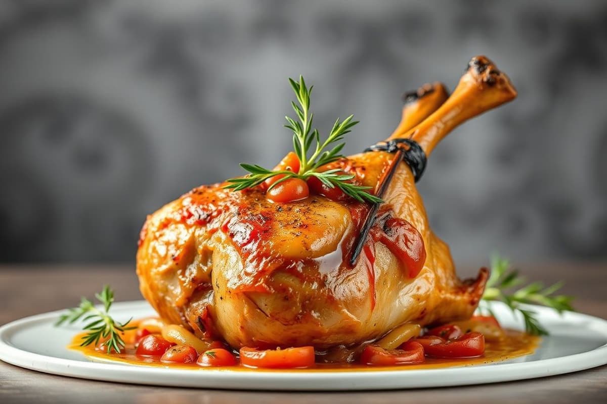 Cerdo al Horno con Salsa de Tomate y Hierbas Frescas