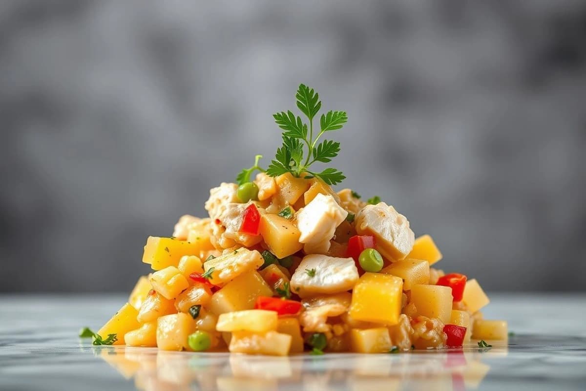 Ceviche de Pollo con Aji Amarillo y Sabor a Fiesta