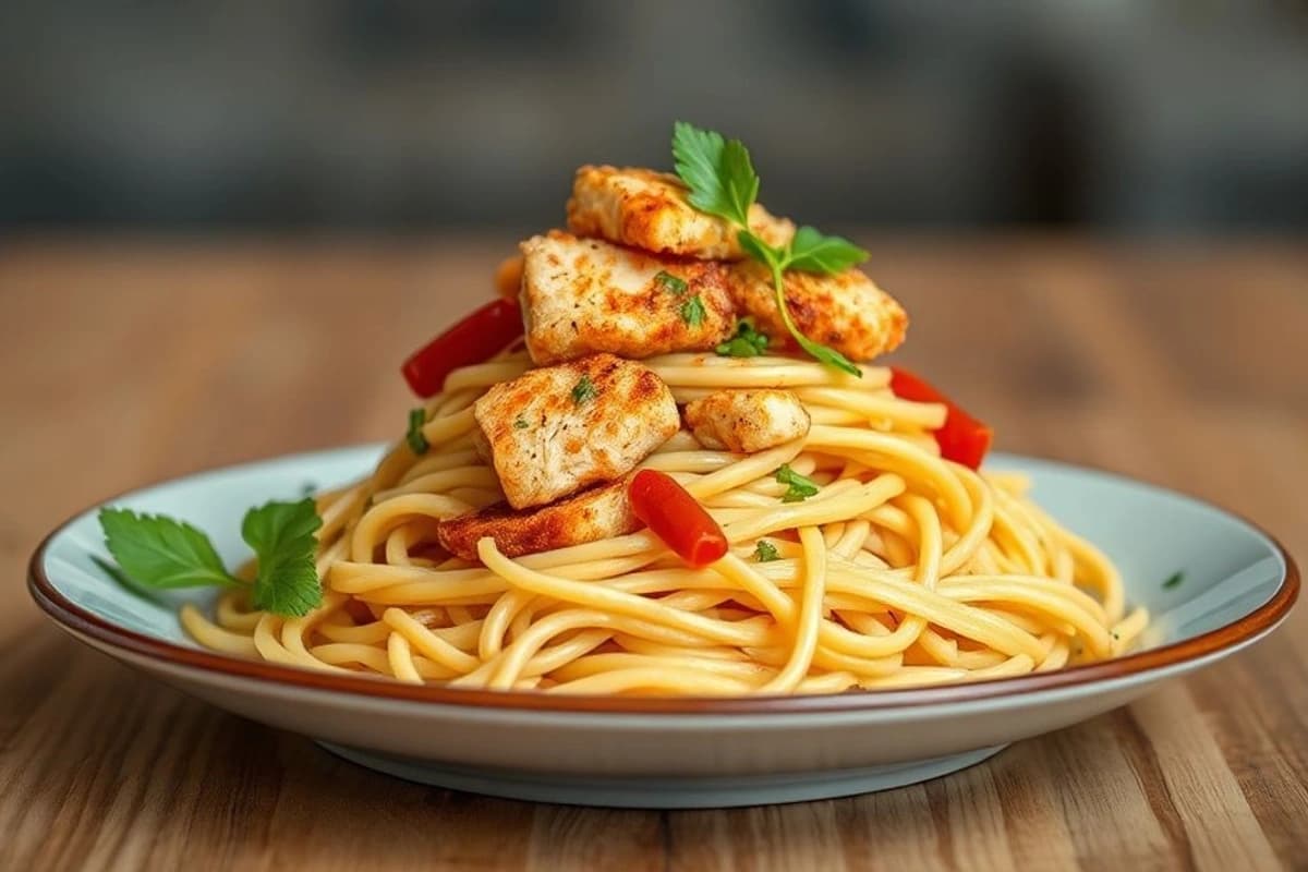 Fideos con Pollo al Chipotle: Un Sabor Auténtico y Reconfortante