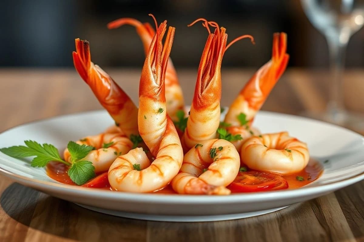 Gambas al Ajillo con Pimiento Rojo y Ajo Picado: Un Plato de Fiesta