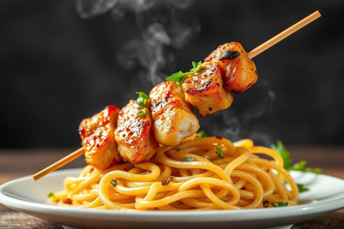 Kokoro: Yakitori de Pollo con Cebolla Caramelizada y Zanahoria Crujiente