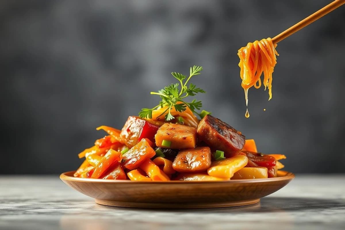 Marraqueta coreana de ternera con kimchi casero y bulgogi de ternera marinada en soja y miel