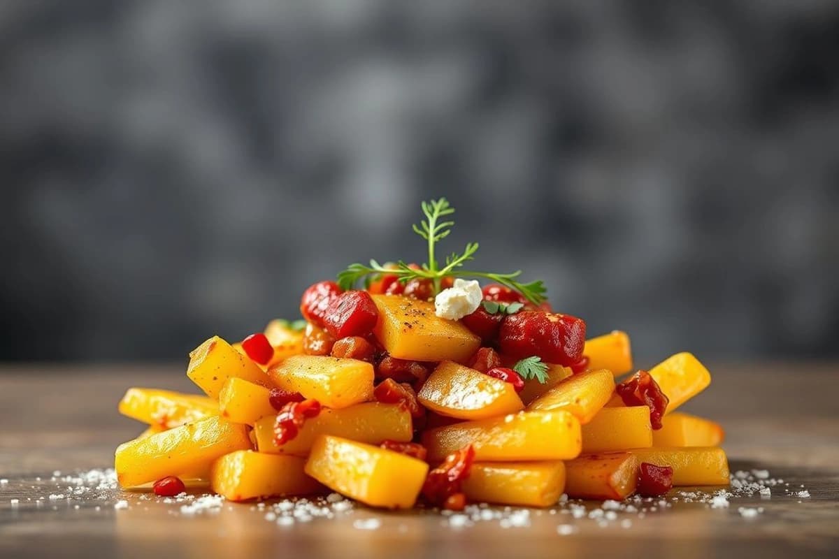 Patatas bravas con chorizo y pimientos rojos: un delicioso tapas para fiesta con amigos
