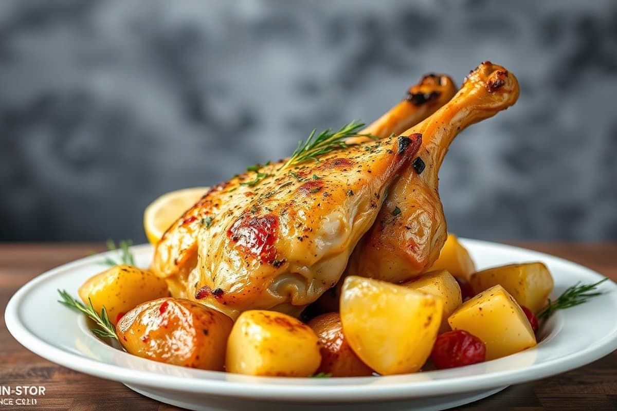 Pollo al Horno con Limón y Hierbas: Un Plato Mediterráneo