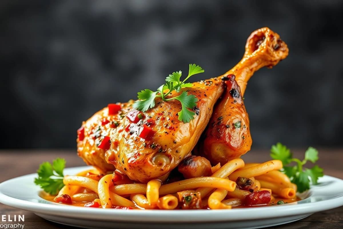 Pollo Coreano-Mexicano a la Parrilla con Salsa de Chipotle y Germen de Cilantro