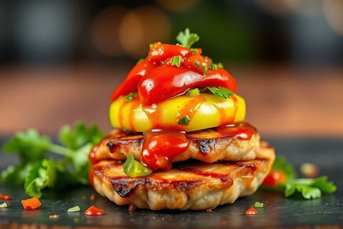 Sabor de Fuego: Salsa de Chile Habanero con Salsa Teriyaki y Aguacate al Grill