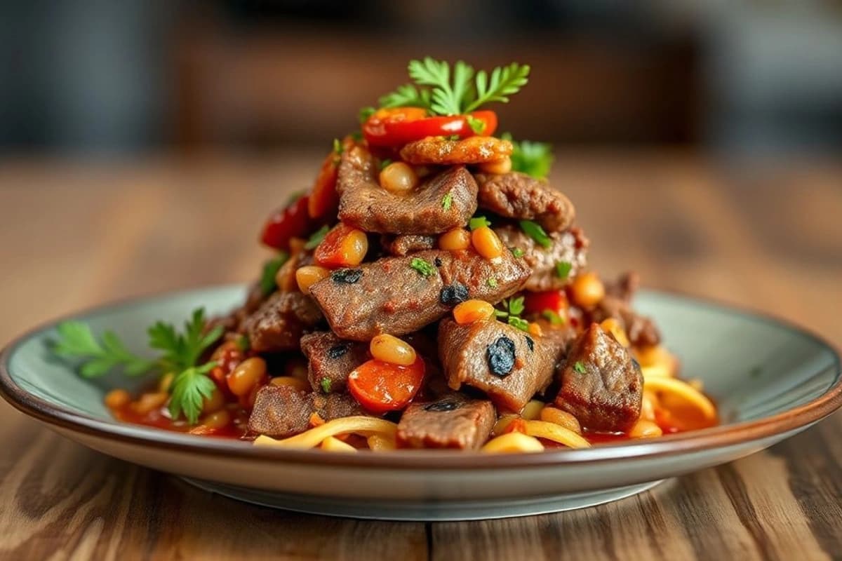 Salsa de Barbacoa Cremosa con Ternera Deshebrada y Chipotle Ahumado