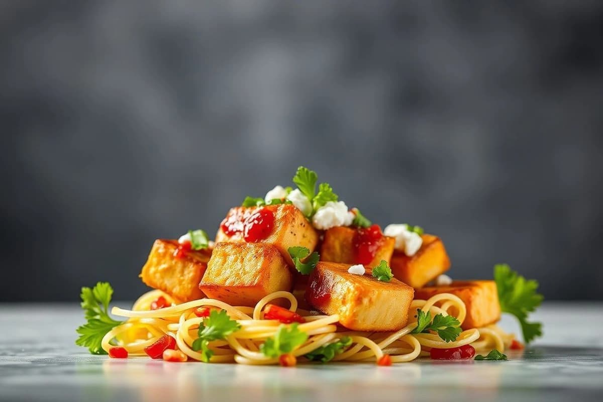 Satay de Tofu y Soja con Salsa de Coco y Jengibre