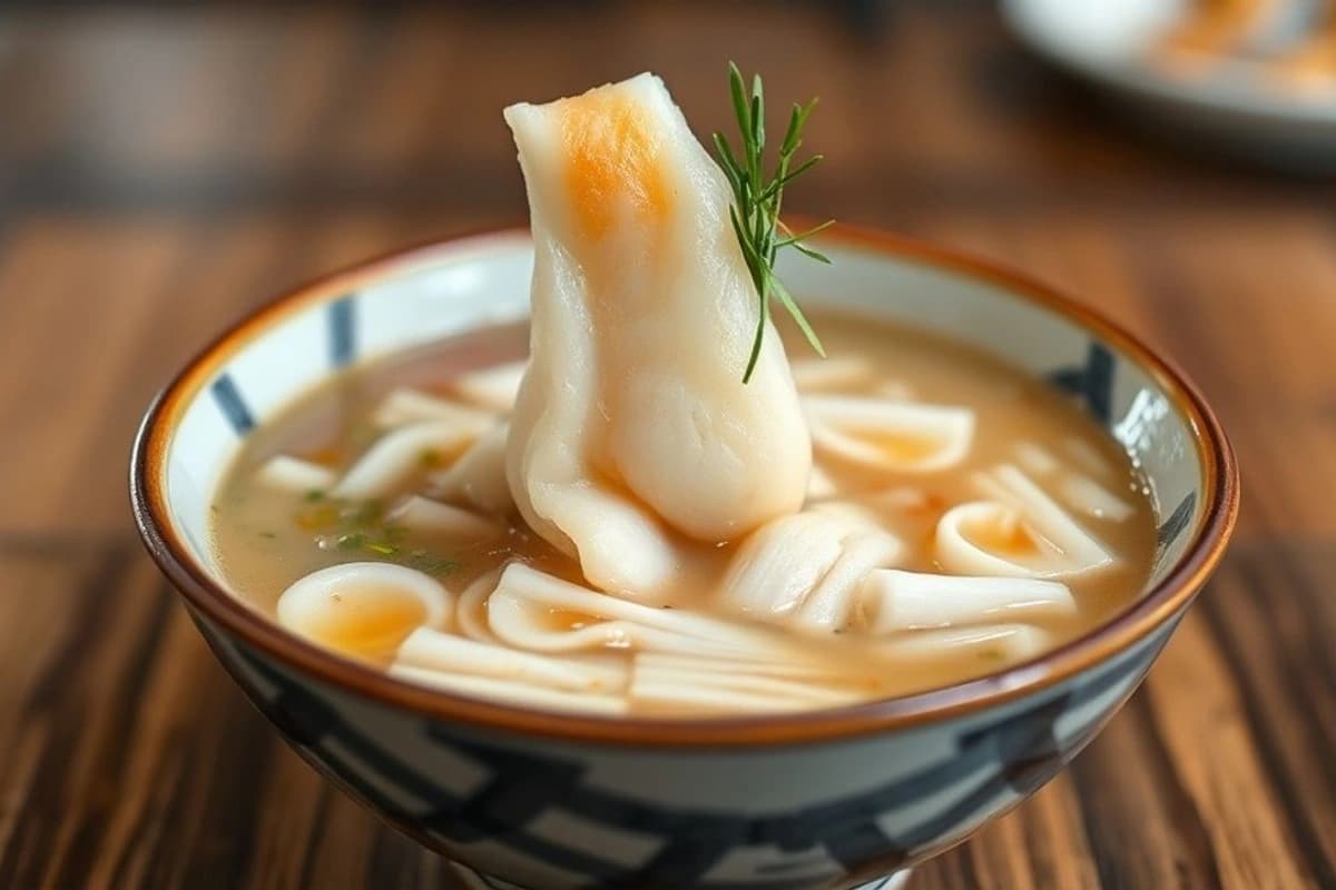 Sopa de Udon con Pescado Blanco y Caldo de Kombu: Una Experiencia Culinaria Japonesa