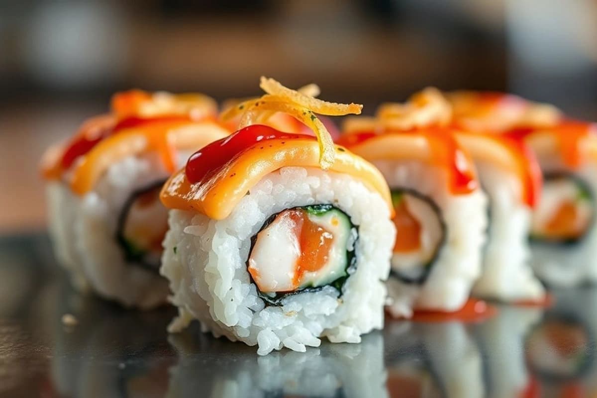 Sushi de Pescado Blanco con Salsa Teriyaki Casera y Arroz Salvaje Japonés