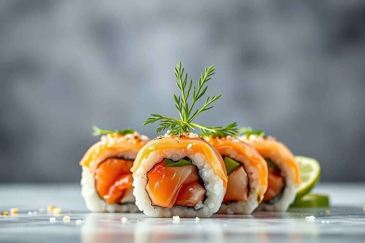 Sushi de Salmón Fresco con Wasabi Casero y Limón Yucateco