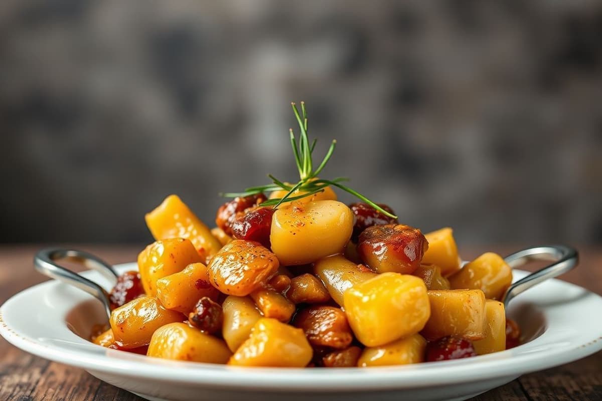 Tagine de Setas y Hongos con Cebolla Caramelizada y Especias Marroquíes