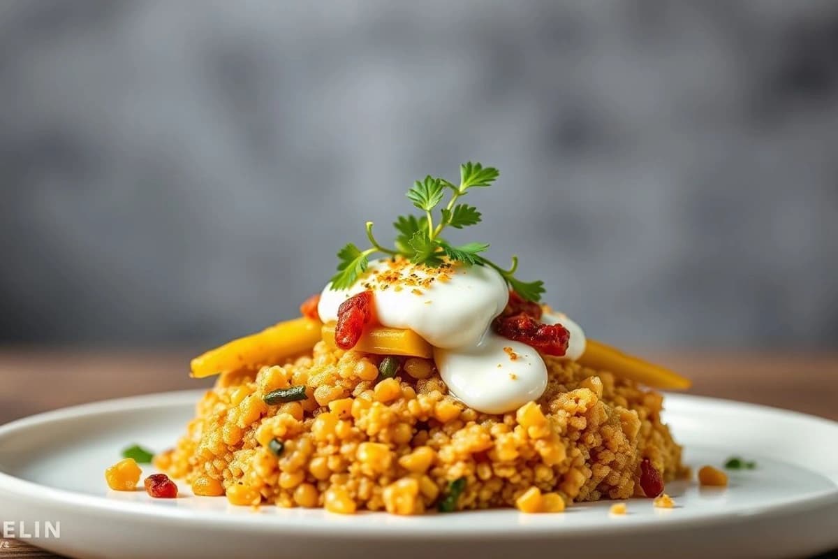 Tallarín de Quinoa con Champiñones y Zanahorias Asadas, Salsa de Aji Amarillo y Crema de Leche