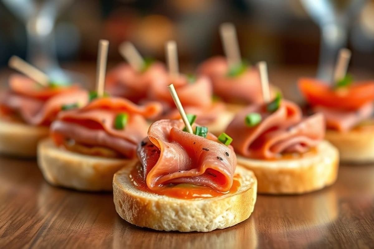 Tapas de Fiesta: Chopitos al Ajillo con Jamón Ibérico y Pan con Tomate Fresco