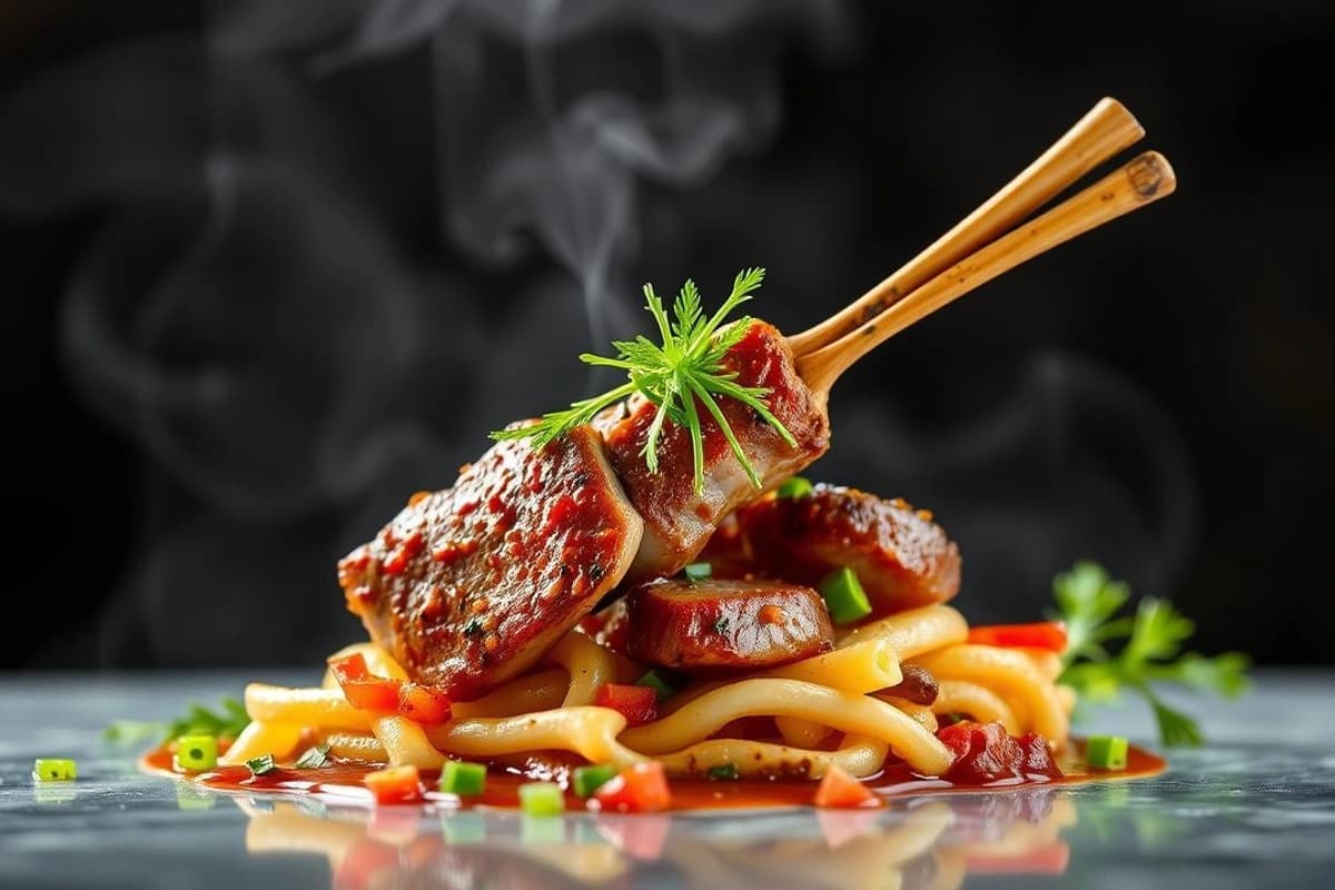 Ternera a la Parrilla Nikkei con Salsa de Anticuchos Peruanos y Wasabi