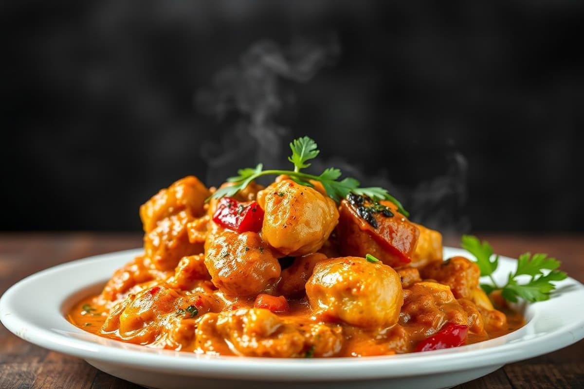 Tikka Masala de Pollo a la Parrilla con Especias Selectas