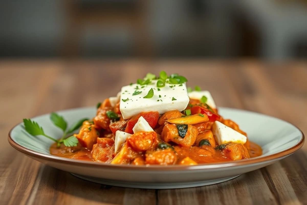 Tikka Masala Vegetal con Lentejas Rojas y Queso Paneer