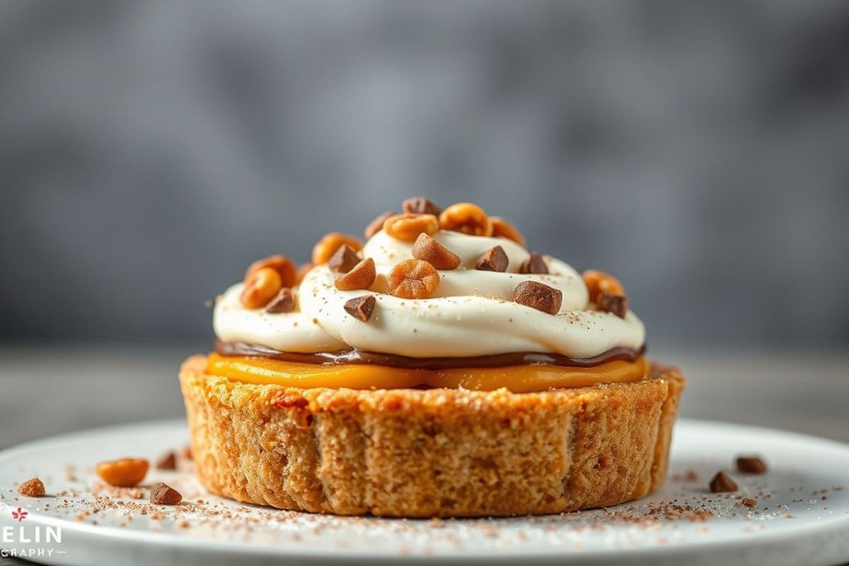 Torta de calabaza y chocolate francés, con crema de mantequilla y nueces caramelizadas