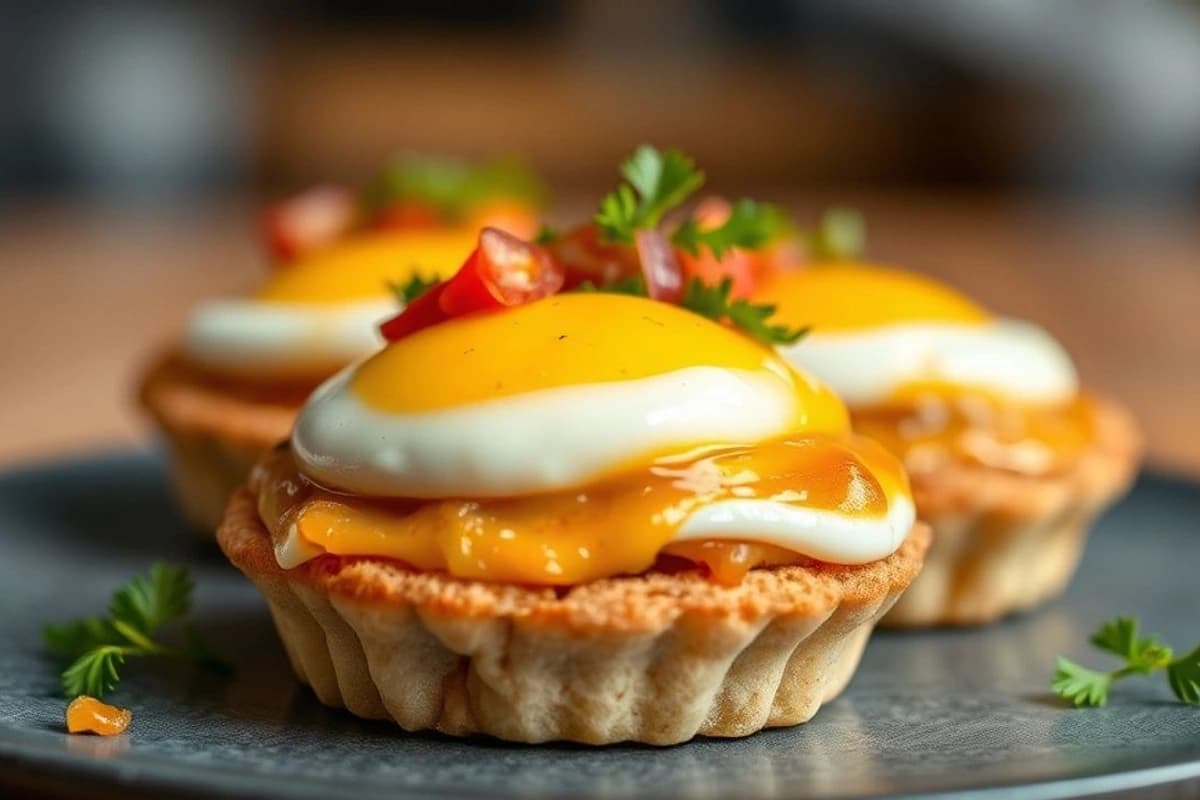 Tortas de Huevos Japonesas con Salsa de Aji Amarillo y Aguacate