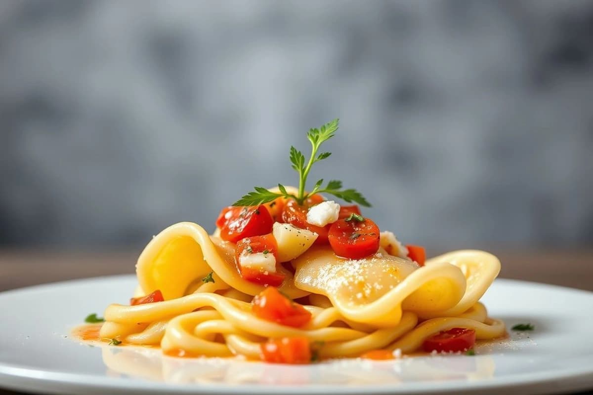 Tortellini de Pescado Blanco al Vapor con Salsa de Tomate Fresco y Albahaca