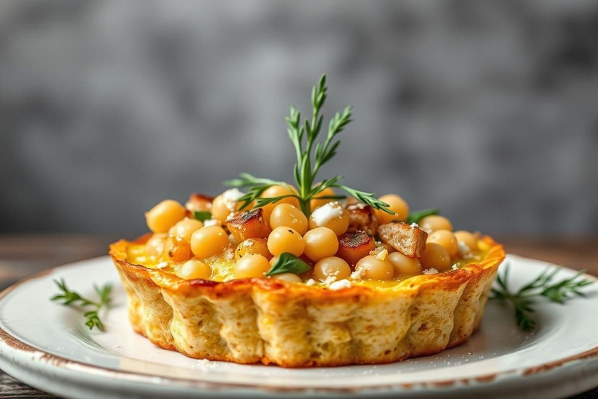 Tortilla de Garbanzos con Espinacas y Ajo Asados: Un Placer Mediterráneo