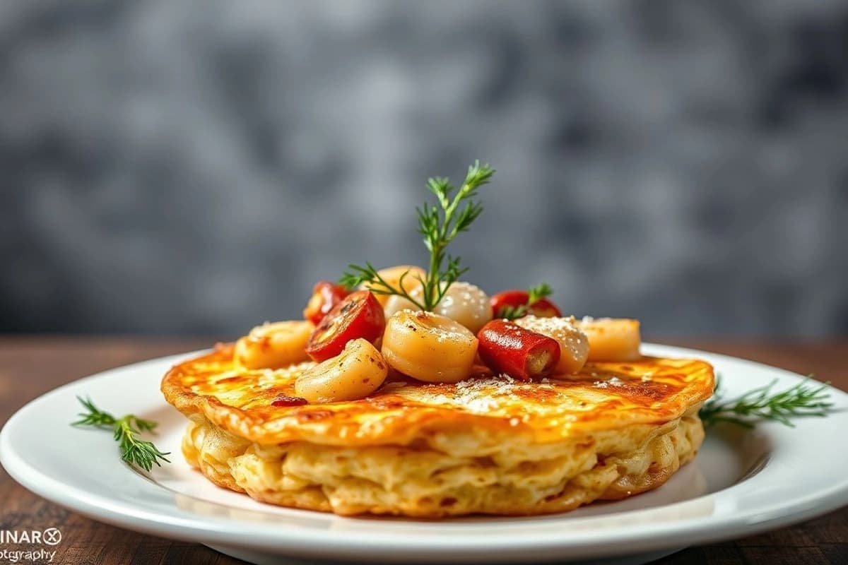 Tortilla de Navidad con Gambas y Chorizo: Un Platillo de Fiestas